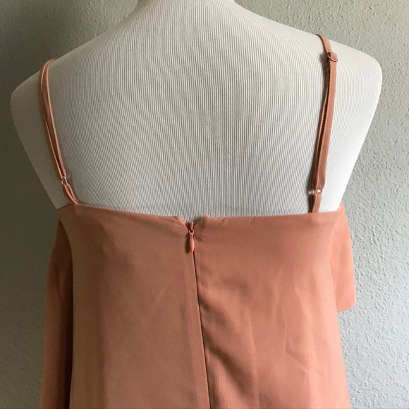 Nude / Peach / Pink Front Ruffle Dress - Picture 5 of 6